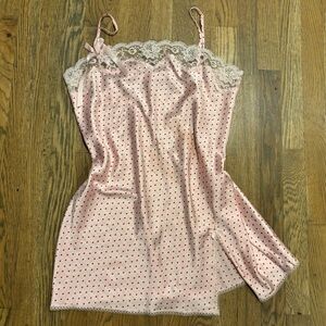 Victoria’s Secret Angels 2006 Pink with Read Hearts and Bows Slip Dress